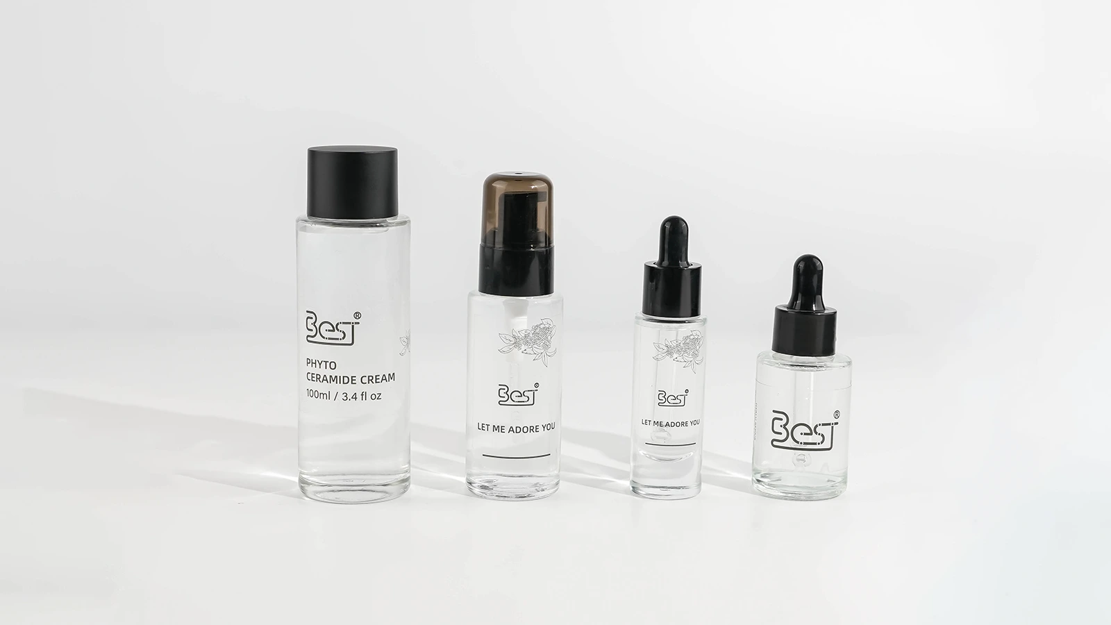 Wholesale 30ml & 50ml Frosted/Clear Glass Cosmetic Bottles with Black Pump Top - Reusable Serum, Lotion & Oil Containers for Beauty & Skin Care BEST-311428 1
