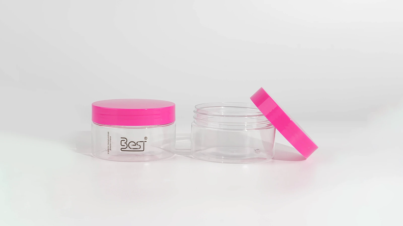 Wholesale 200ml Clear Plastic Cosmetic Jars with Pink Cap - Reusable Face Cream, Body Butter & Serum Containers for Skincare Packaging BEST-70821 1