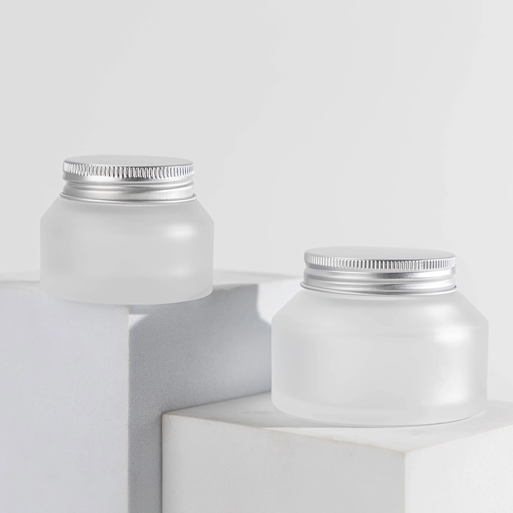 Premium Frosted Glass Jar for Luxury Skin Care Creams & Cosmetics - Leak-Proof Design with Secure Aluminum Lid  BEST-311420 1