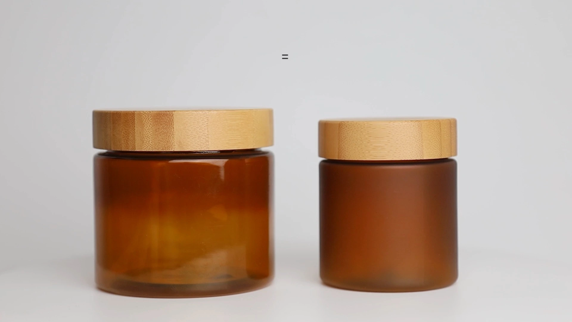 15-100g Eco-Friendly Bamboo Lid Cosmetic Jars | UV-Protection Plastic Amber Containers for Creams & Balms |  Recyclable Storage Jars for Skincare  BEST-24028 1