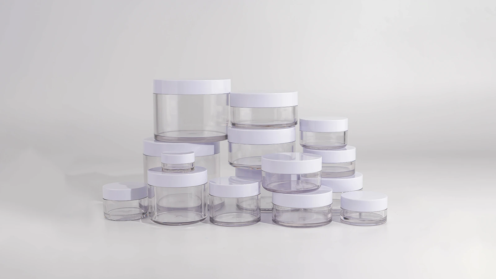 Bulk Custom Clear PET Jars - 20g/30g/50g/100g/200g Multi-Size Thick Plastic Containers with Leakproof Screw Caps for Creams & Skincare BEST-70833 1