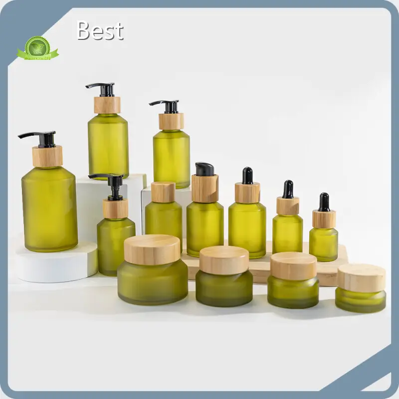 Glass Cream Jars Wholesale BEST-B23200 Bamboo+Glasssupplier 1