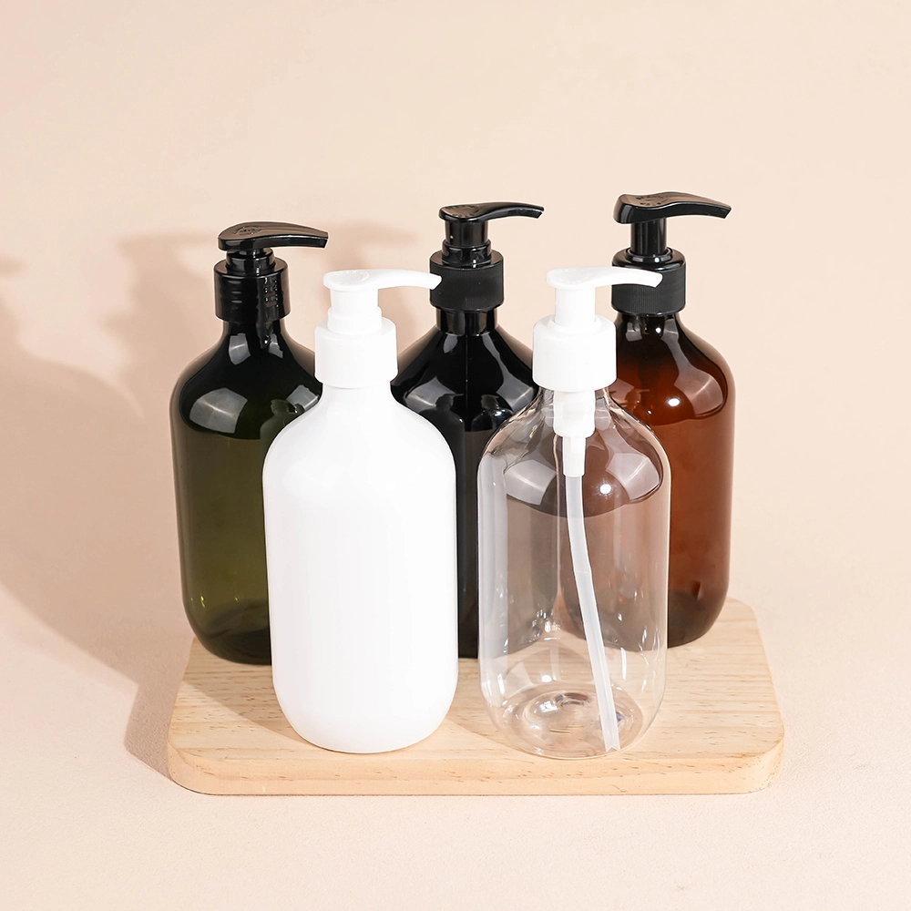 Пластиковые бутылки для шампуня 100–500 мл | Янтарные, зеленые и прозрачные пластиковые бутылки с дозатором для лосьона, масла для волос и средств по уходу за телом BEST-70856 1
