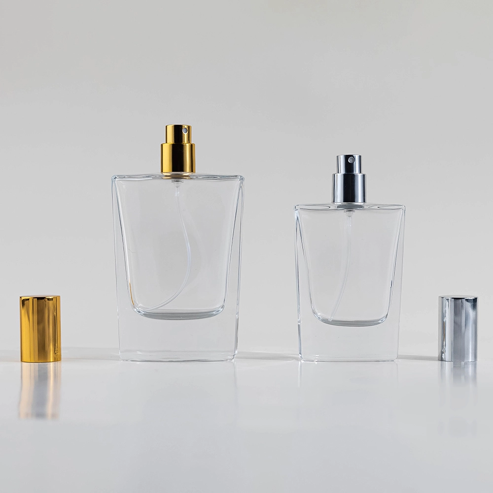 ขวดน้ำหอมทรงสี่เหลี่ยมหรูหรา | ชุดสเปรย์สีทองและสีเงิน BEST-23316 1