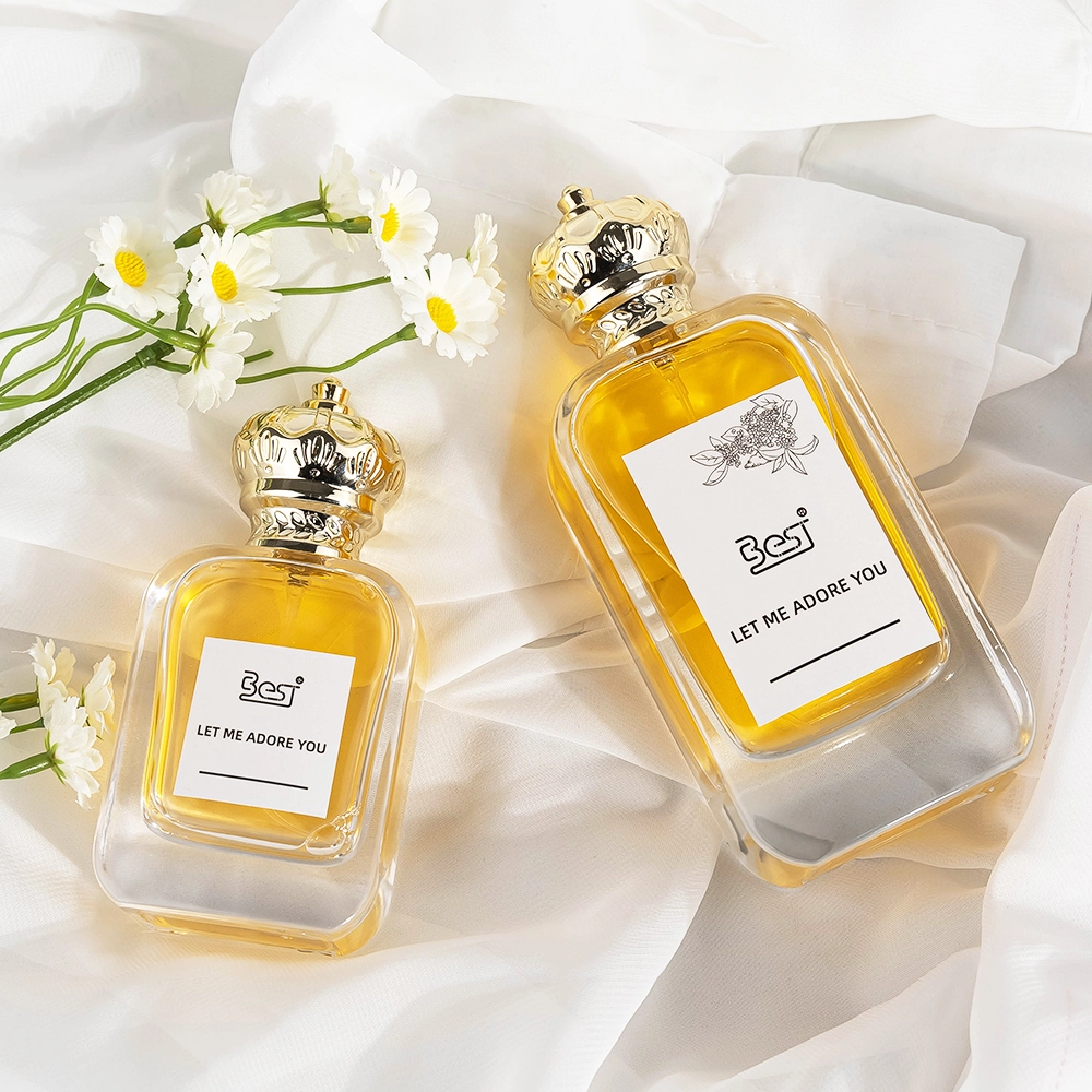 Custom Clear Glass Perfume Bottle with Crown Shape Cap | 50ml 100ml Thick-Wall Container BEST-23347 1