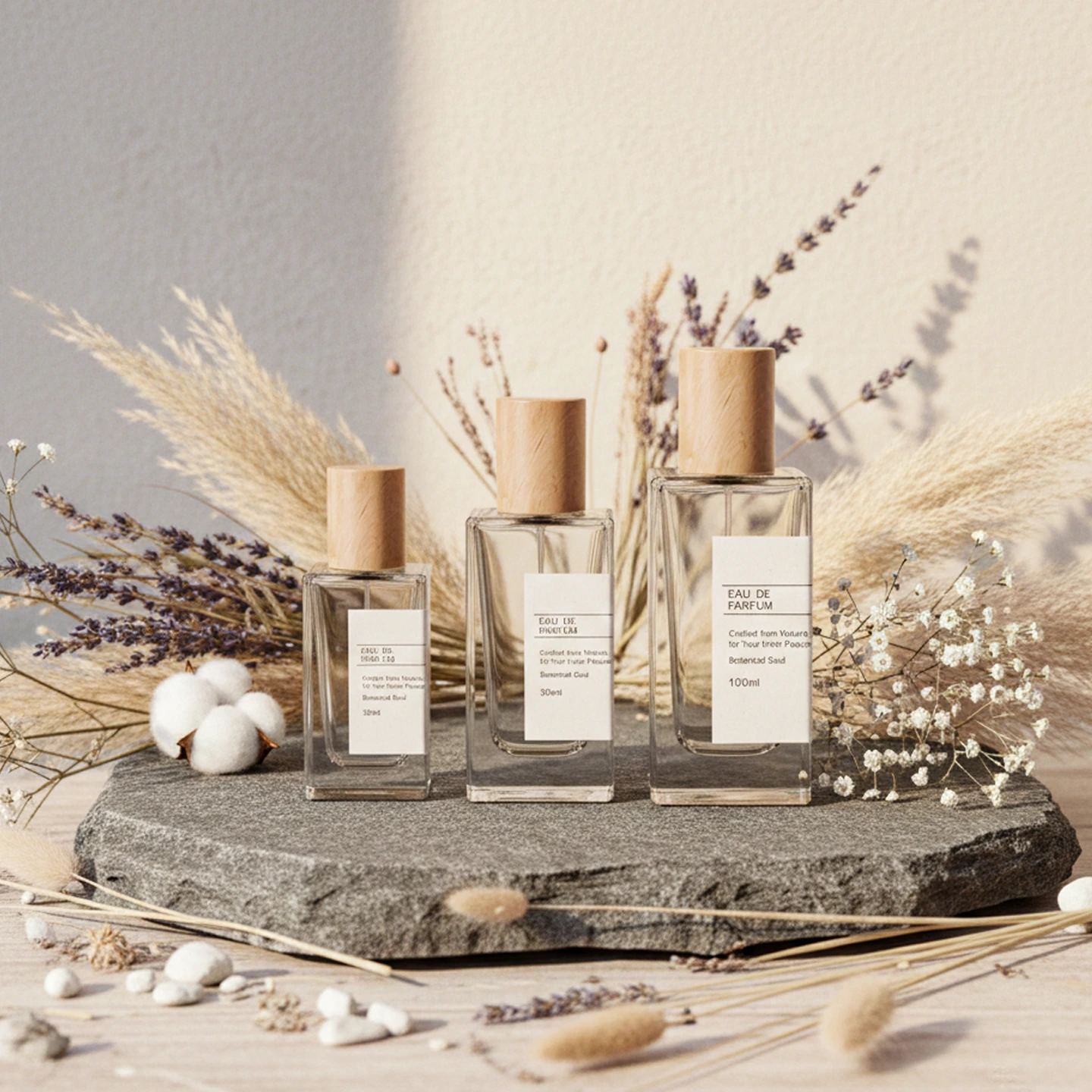 Vintage Rectangular Glass Perfume Bottles with Pump Sprayer & Wooden Cap - 30ml / 50ml / 100ml for DIY & Brand Customization BEST-X20041 1