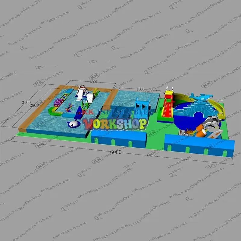 cartoon inflatable water parks supplier for children 3
