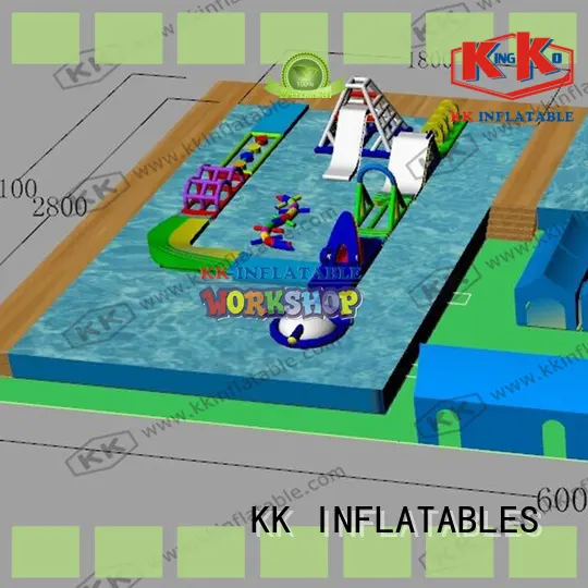 kids inflatable water park slide pool combination for seaside KK INFLATABLE 1