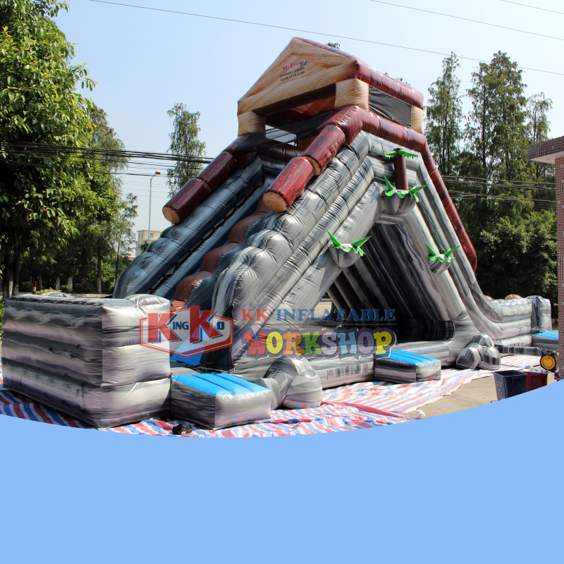 Tobogán acuático inflable con rampa seca, tobogán seco, rápidos salvajes, productos nuevos y populares 4