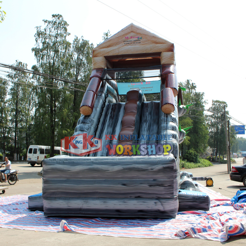 Tobogán acuático inflable con rampa seca, tobogán seco, rápidos salvajes, productos nuevos y populares 3