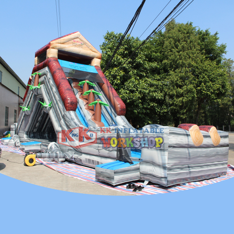 Tobogán acuático inflable con rampa seca, tobogán seco, rápidos salvajes, productos nuevos y populares 6