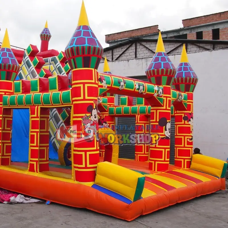 KK INFLATABLE hot selling commercial inflatable water slides jump bed for paradise 3