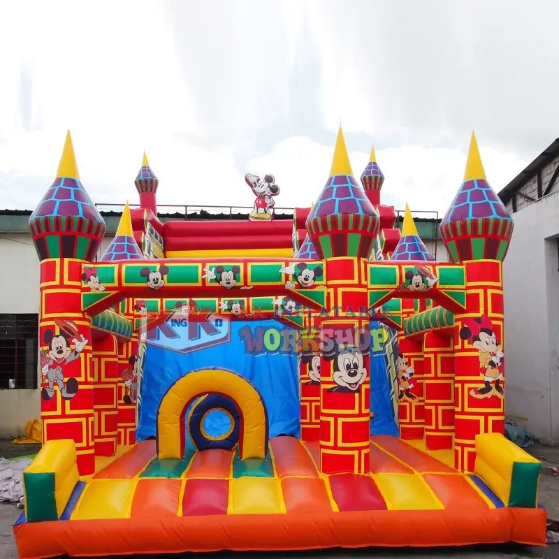 KK INFLATABLE hot selling commercial inflatable water slides jump bed for paradise 5