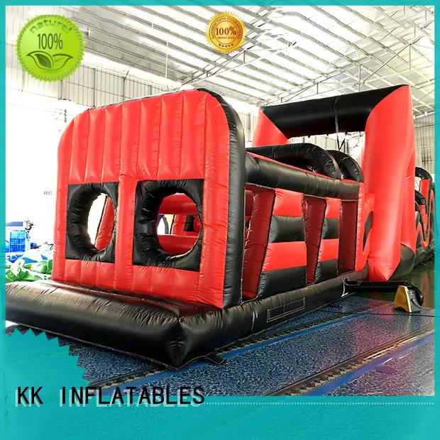 bouncy castle obstacle course aircraft for sport games KK INFLATABLE 1