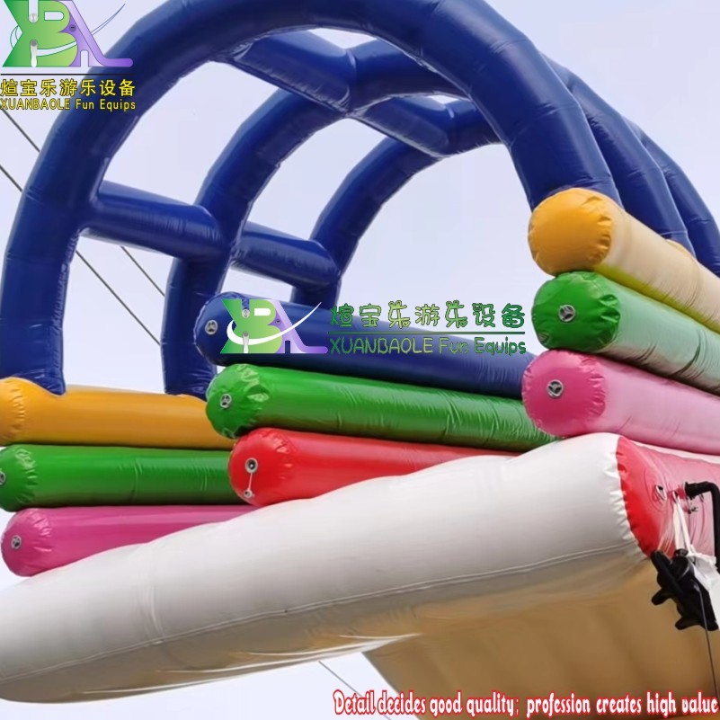 Large Resort Commercial Aqua Park Water Games Crazy Fun Inflatable Floating Water Slide For Adults On Lake Sea 4