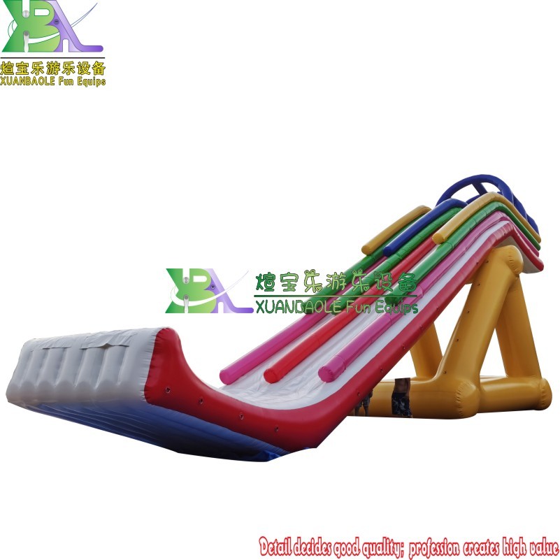 Large Resort Commercial Aqua Park Water Games Crazy Fun Inflatable Floating Water Slide For Adults On Lake Sea 11