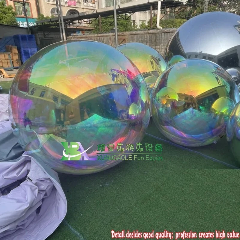 Net Red Colorful Inflatable Mirror Ball Outdoor Creative Inflatable shine Ball Giant Inflatable Model Ball 1