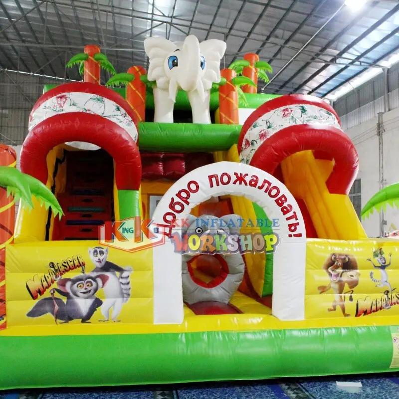 technology slide bounce house water slide inflatable sewing KK INFLATABLE Brand 6