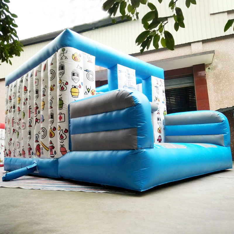 KK INFLATABLE Brand firefighting kids rehearse inflatable obstacle course 4