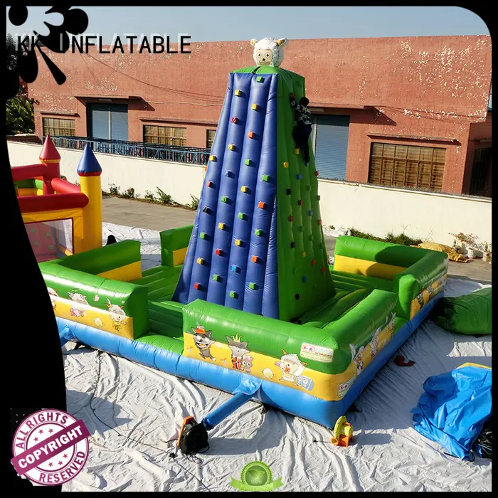 Quality KK INFLATABLE Brand park outdoor kids climbing wall 1