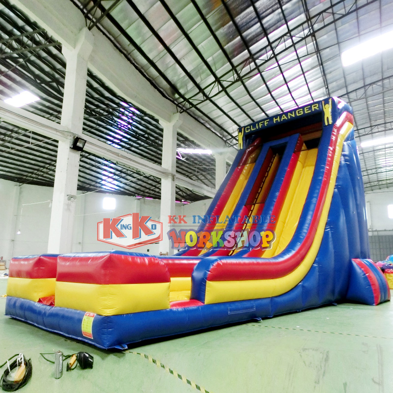 Super Crazy Fun Inflatable Dry Slide Cliff Hanger Giant Bouncer Slide For Outdoor Activities 4