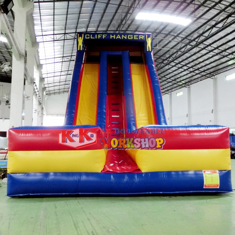 Super Crazy Fun Inflatable Dry Slide Cliff Hanger Giant Bouncer Slide For Outdoor Activities 1