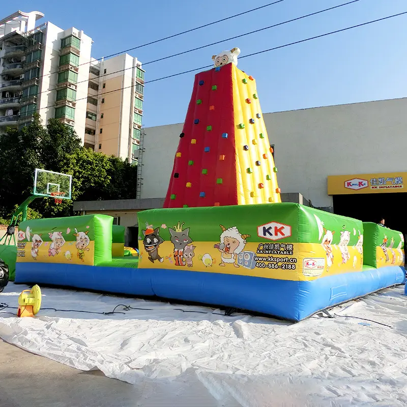KK INFLATABLE funny rock climbing inflatable trampoline for entertainment 5