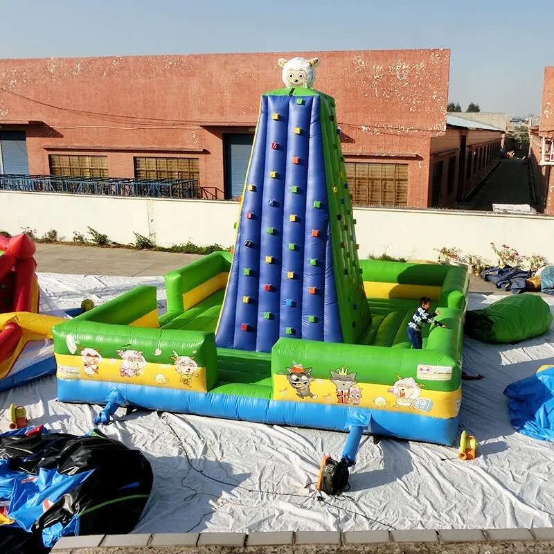 KK INFLATABLE funny rock climbing inflatable trampoline for entertainment 6