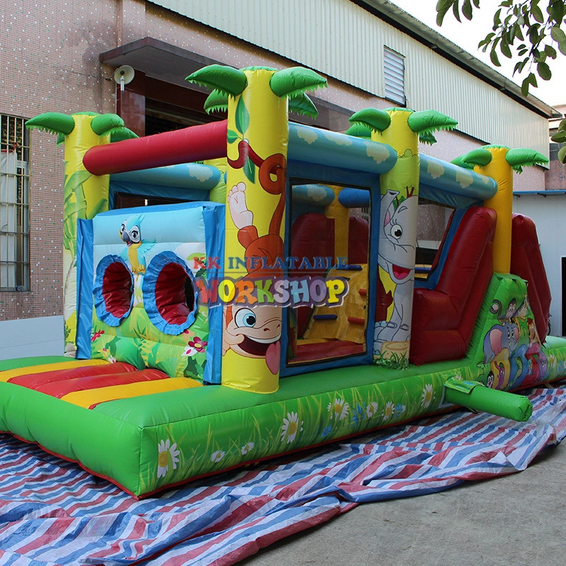 Small Inflatable Forest Obstacle Game / Inflatable Obstacle Course Bounce House / Obstacle Race Inflatable Game 1