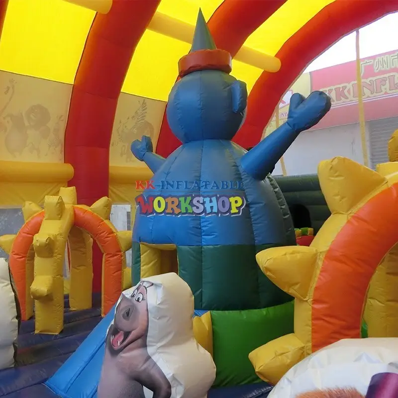 KK INFLATABLE creative bouncy obstacle course factory price for children 6