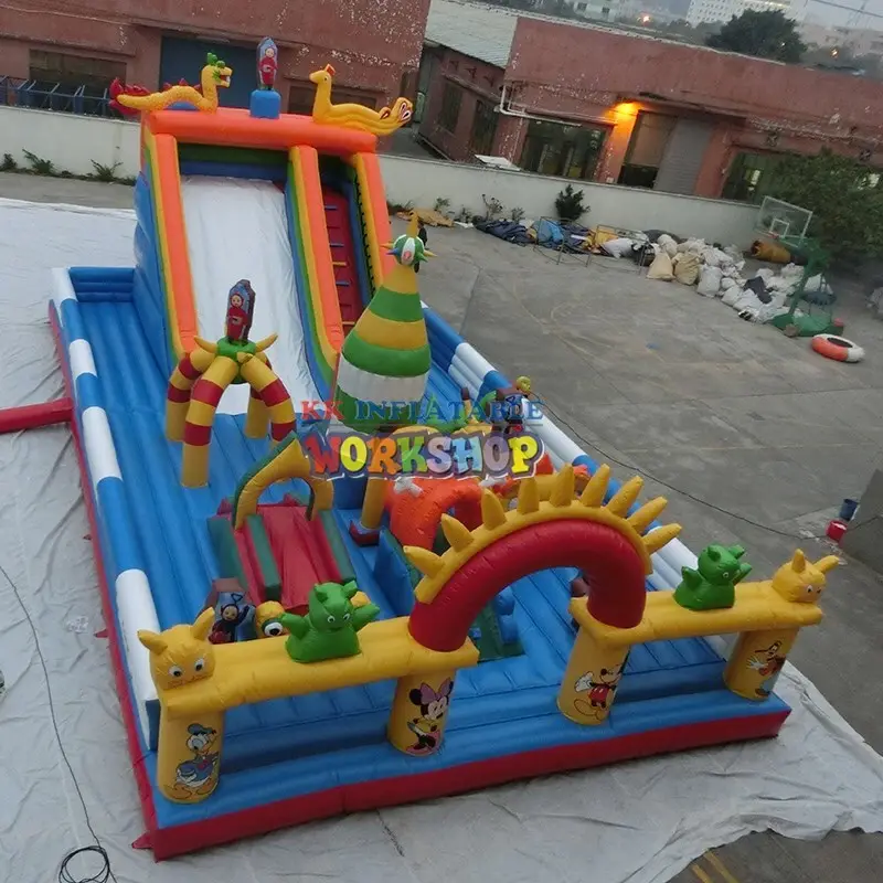 KK INFLATABLE creative backyard obstacle course good quality for racing game 4