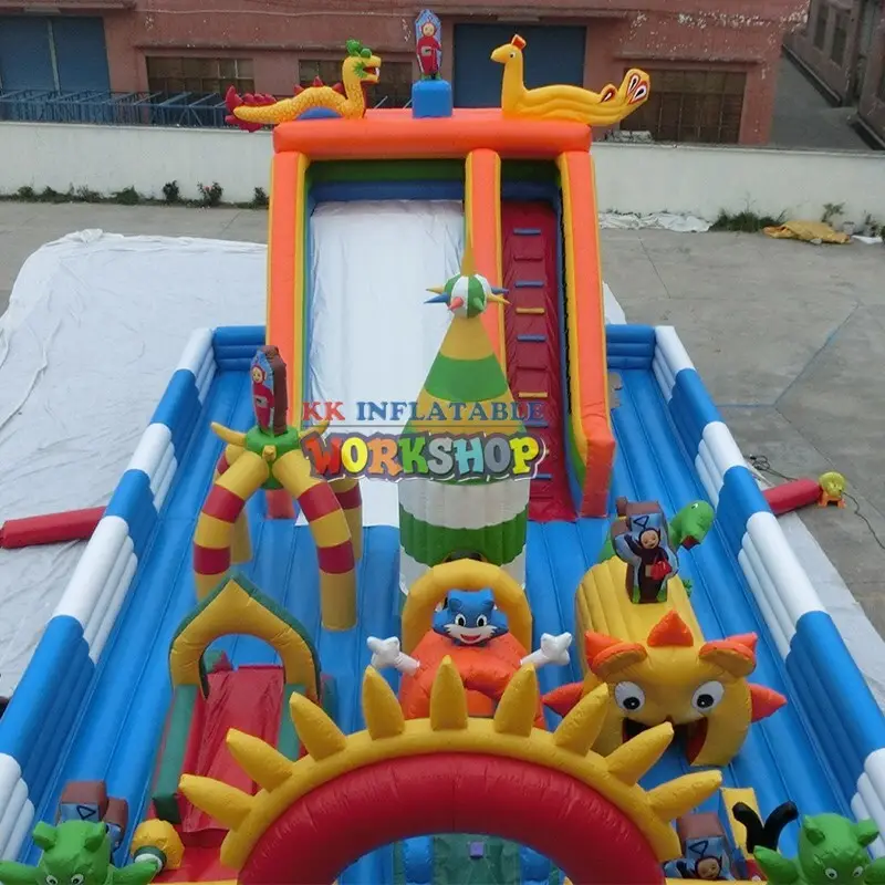 KK INFLATABLE creative backyard obstacle course good quality for racing game 6