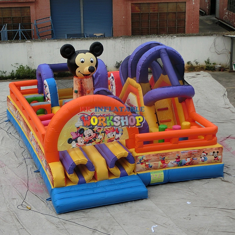 Children Entertainment Inflatable Jumping Castle Mickey House Club Bouncer obstacle course sport playground 1