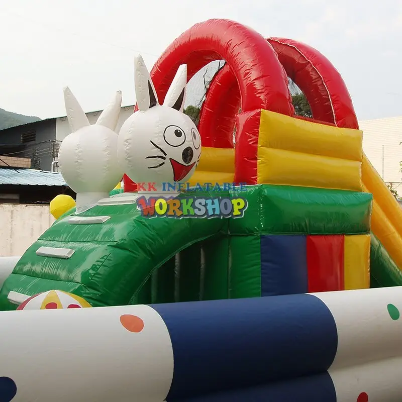 KK INFLATABLE climbing water obstacle course good quality for sport games 6