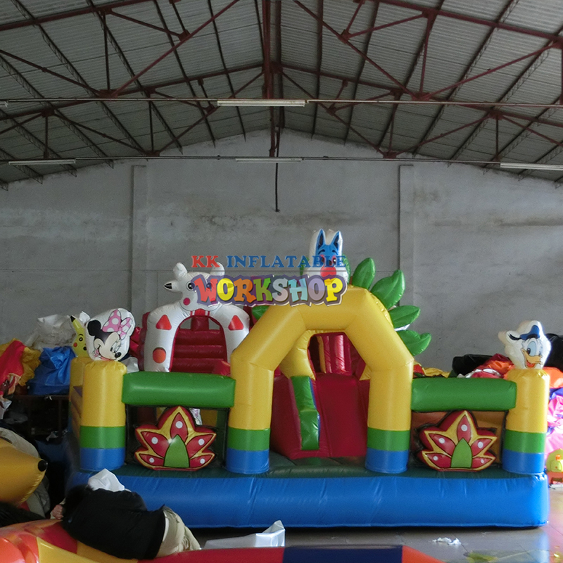 Large Inflatable Castle Bouncer Trampoline Jumping Playground Inflatable Combo with slide for birthday party 2