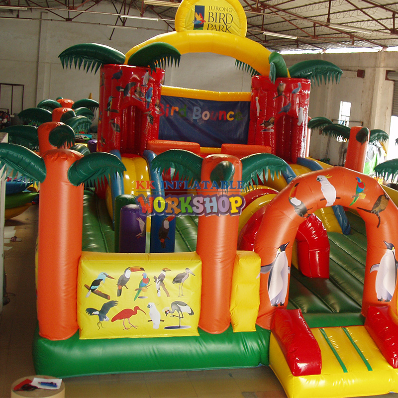 Large Inflatable Castle Bouncer Trampoline Jumping Playground Inflatable Combo with slide for birthday party 5