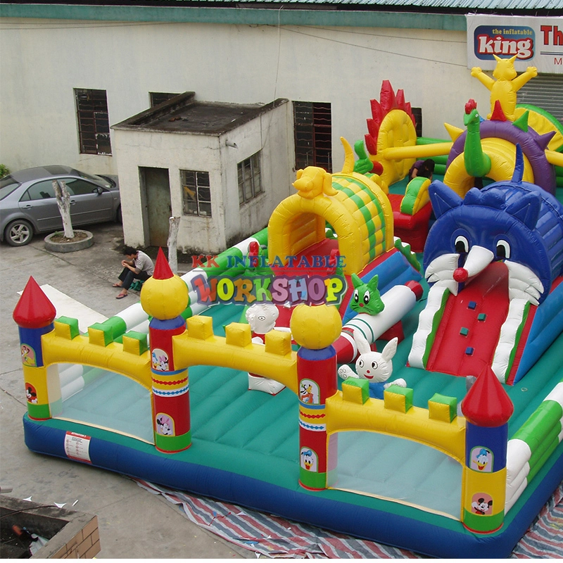 commercial inflatable amusement park, Supermarket Outdoor Advertising Kids Fun World Jumping Castle Bouncer 1