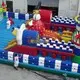 castle blow up obstacle course advertising for adventure KK INFLATABLE 7
