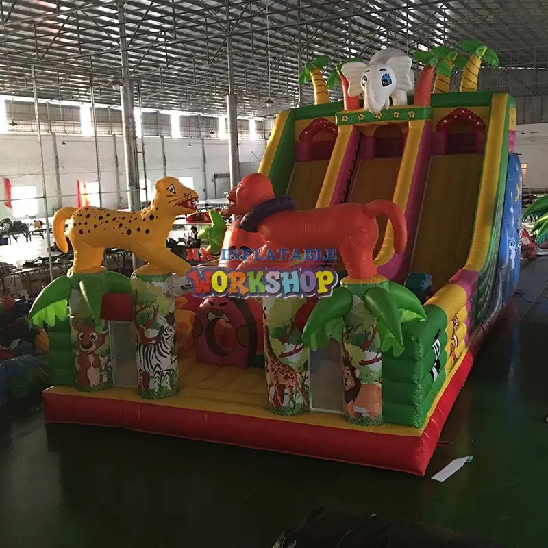 transparent inflatable bouncy castle jumping for amusement park KK INFLATABLE 4