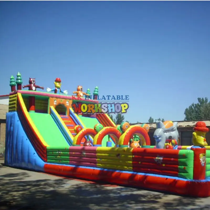 transparent inflatable bouncy castle jumping for amusement park KK INFLATABLE 3