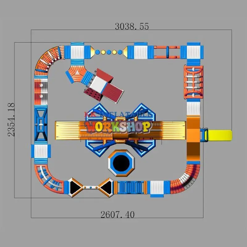 KK INFLATABLE creative inflatable floating water park wholesale for beach seaside 3