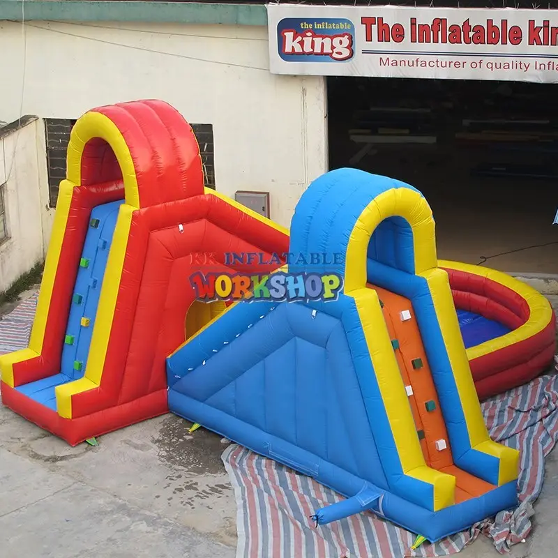KK INFLATABLE funny commercial inflatable water slides fire truck shape for swimming pool 4