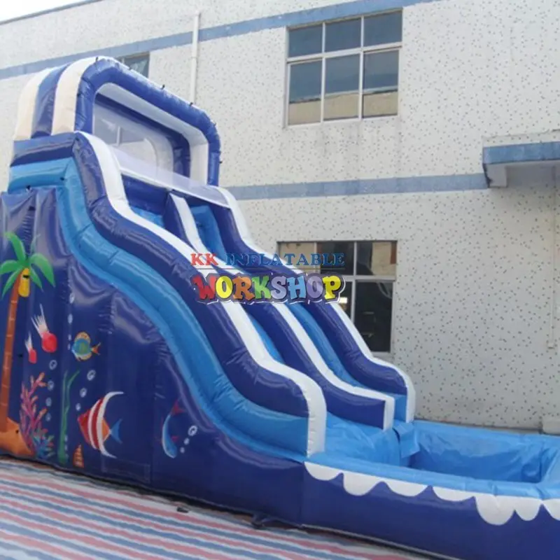 truck blow up water slide castle for playground KK INFLATABLE 3