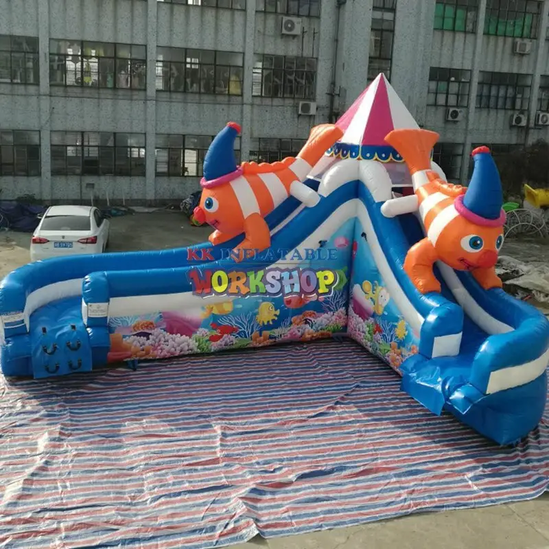 KK INFLATABLE jump bed big water slides supplier for exhibition 3
