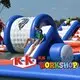 dinosaur kids inflatable water park rainbow for seaside KK INFLATABLE 7