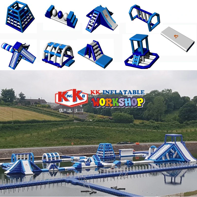 KK INFLATABLE tall inflatable floating water park factory direct for paradise 6