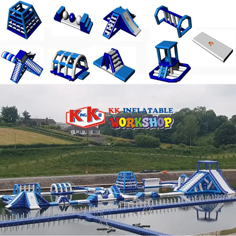 large inflatable water playground manufacturer for beach KK INFLATABLE 6