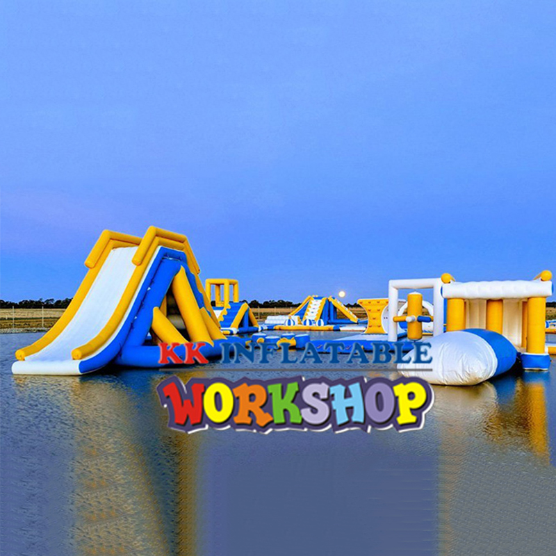 Parques de diversión de agua abierta inflable gigante con movimiento de pases 2