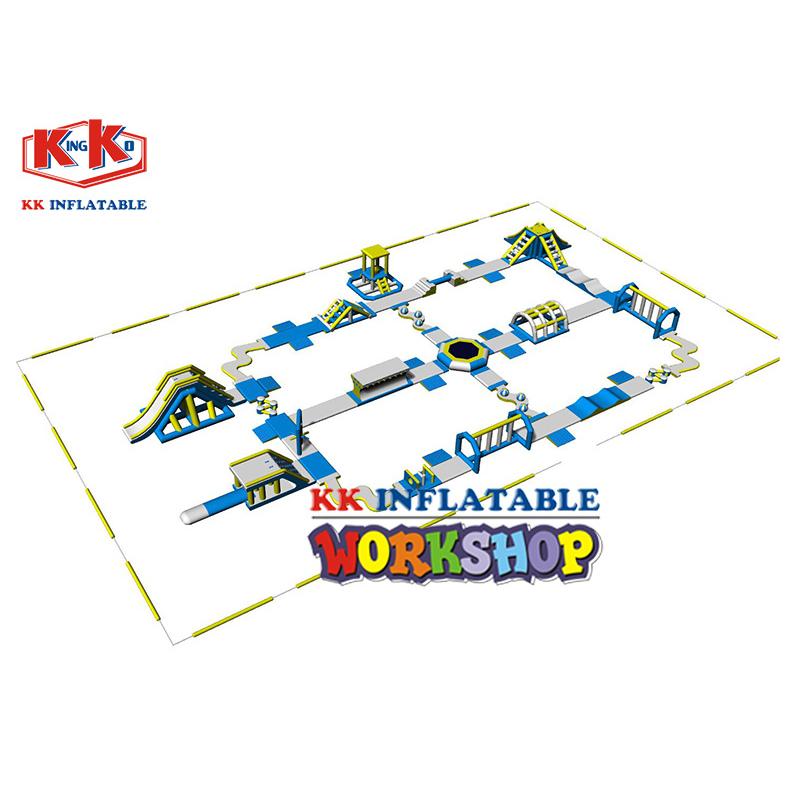 Parques de diversión de agua abierta inflable gigante con movimiento de pases 8