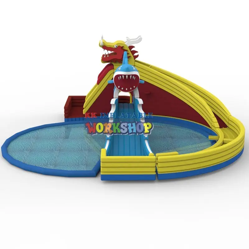 KK INFLATABLE dinosaur inflatable water parks good quality for children 3